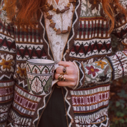 Handpainted Green Karlie Mug 