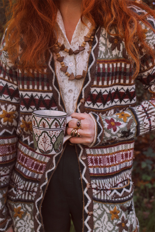 Handpainted Green Karlie Mug 