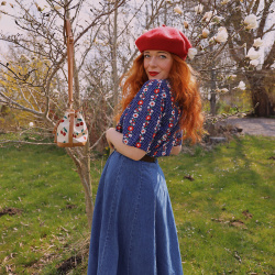 Key-Item Denim Maxi Skirt 