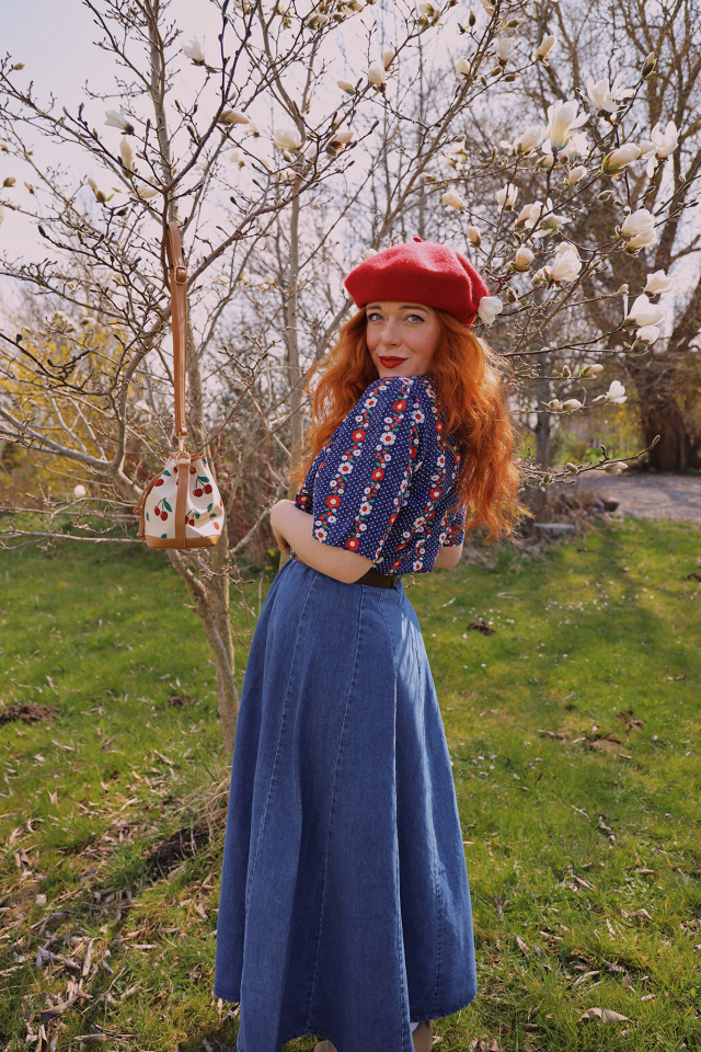 Key-Item Denim Maxi Skirt 