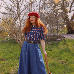 Key-Item Denim Maxi Skirt 