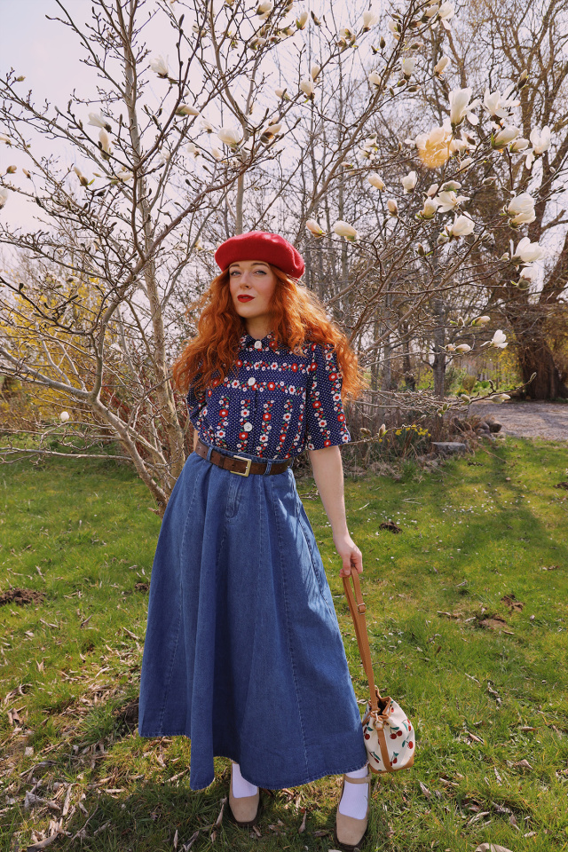 Key-Item Denim Maxi Skirt 