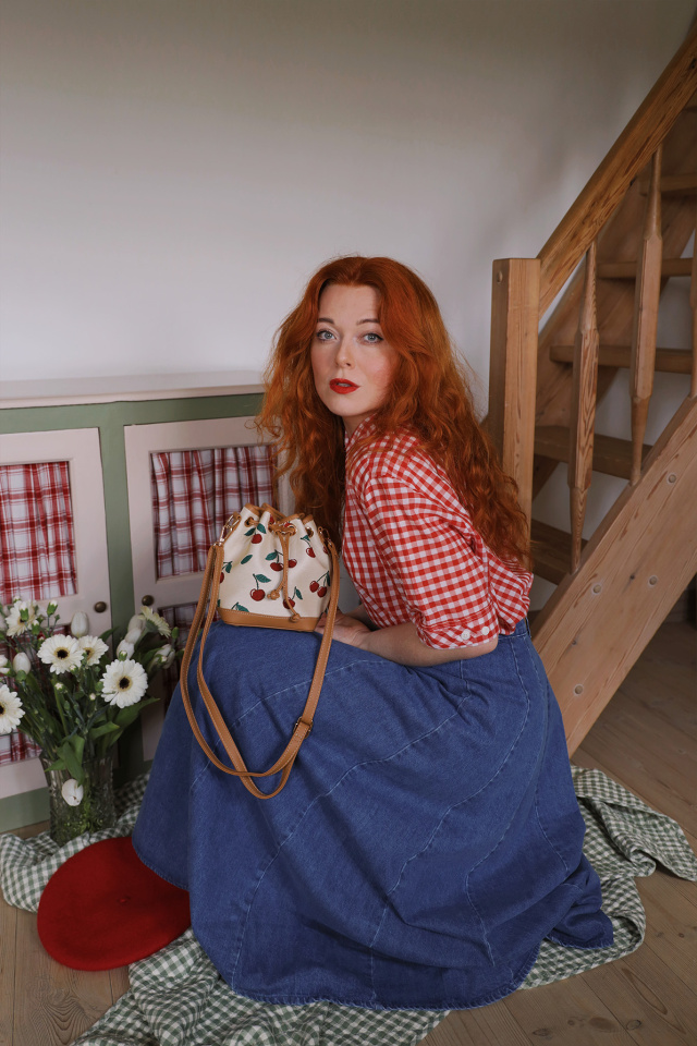 Key-Item Denim Maxi Skirt 