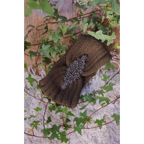 Khaki Silver Leaf Headband 