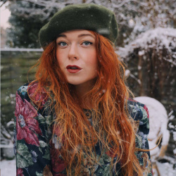 Khaki Green Wool Beret 