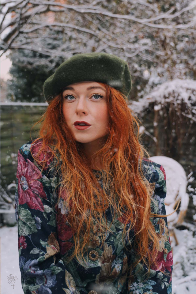 Khaki Green Wool Beret 