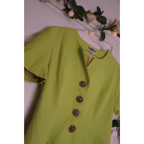 Lime Green Vintage Blazer Top | S