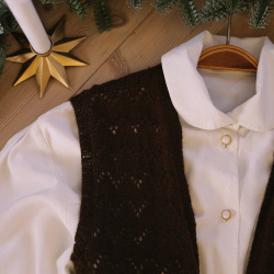 Knitted Brown Waistcoat 