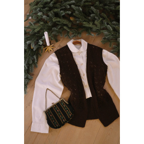 Knitted Brown Waistcoat 