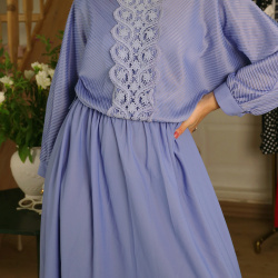 Lavender Lace Vintage Dress | M