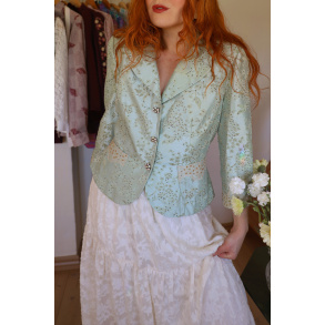 Light Pearl Blue Elegant Jacket | M
