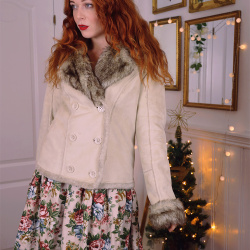 Cream Fluff Soft Jacket | S