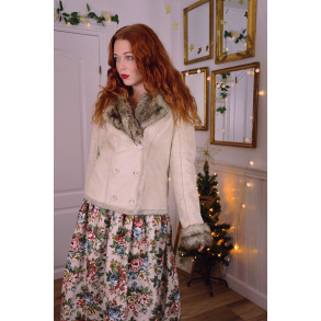 Cream Fluff Soft Jacket | S