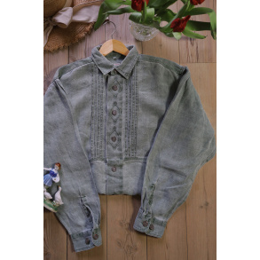 Light Dust Green Vintage Blouse | XXL