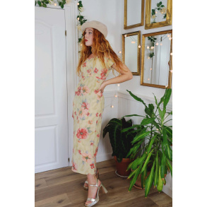 Light Floral 90's Dress | S