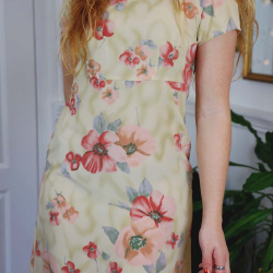 Light Floral 90's Dress | S