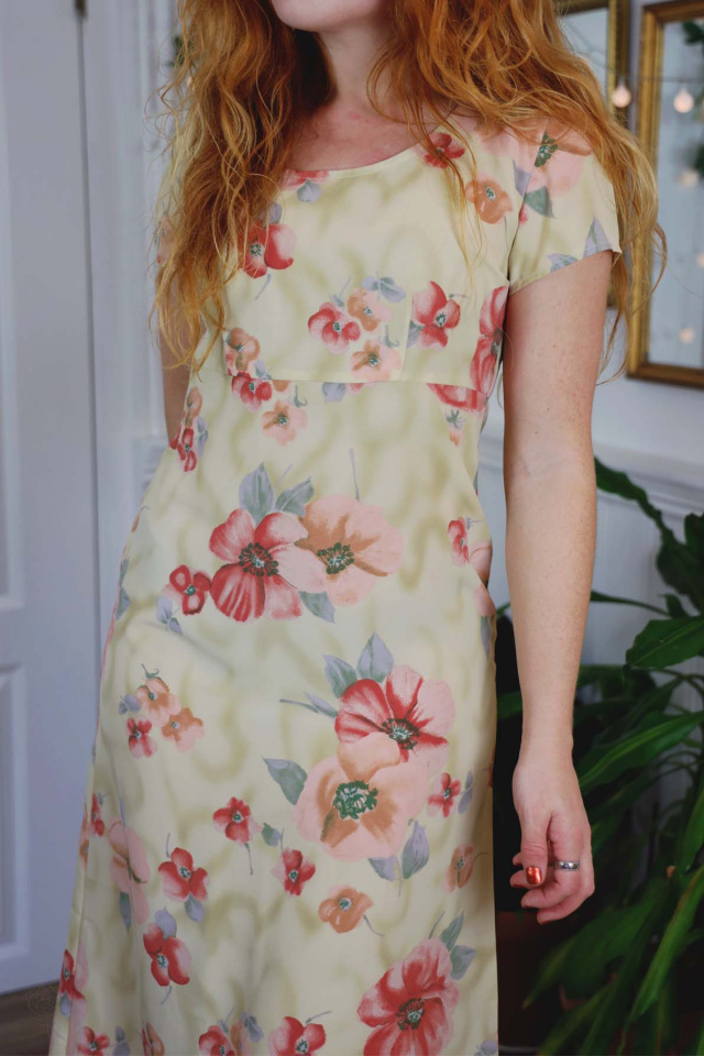 Light Floral 90's Dress | S