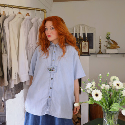 Comfy Light Denim Vintage Top | XL/XXL