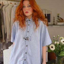 Comfy Light Denim Vintage Top | XL/XXL