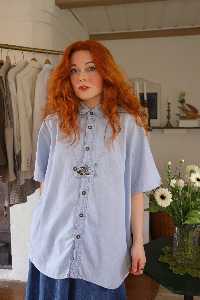 Comfy Light Denim Vintage Top | XL/XXL