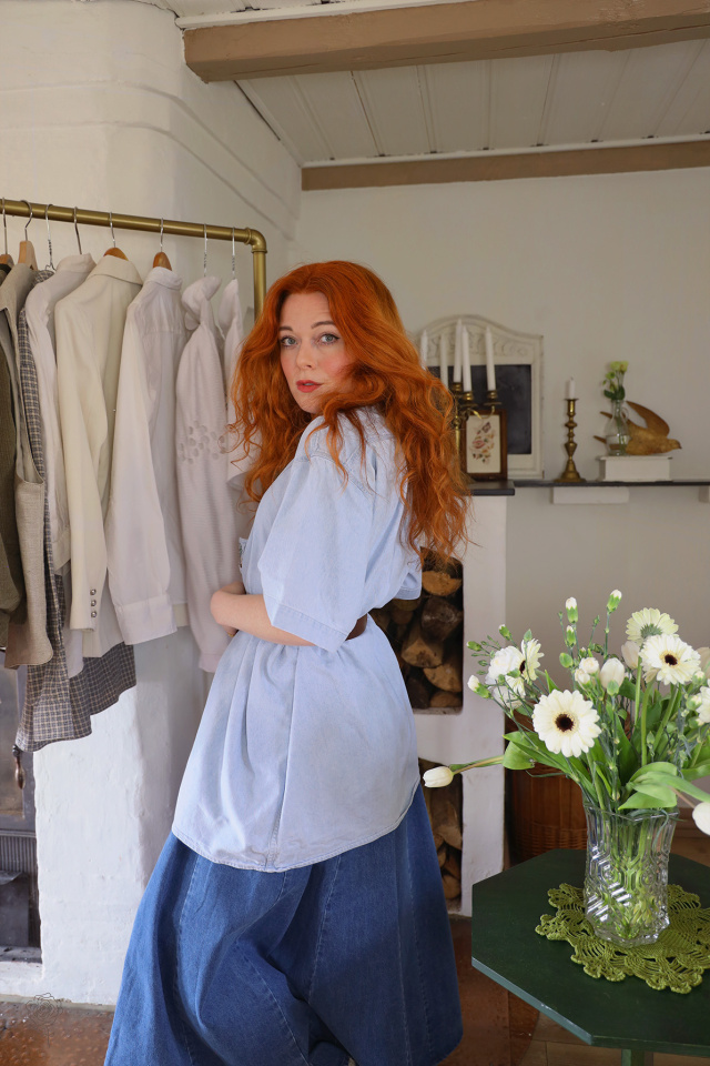 Comfy Light Denim Vintage Top | XL/XXL