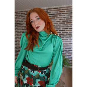 Light Green Elegante Blouse | S-M