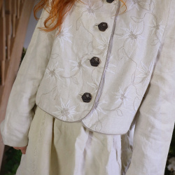 Light Floral Vintage Blazer Jacket | L