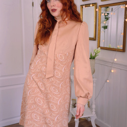 Light Peachy 70's Mini Dress | M