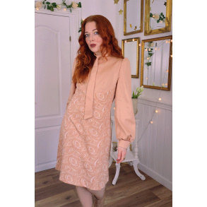 Light Peachy 70's Mini Dress | M