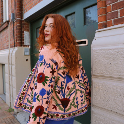 Light Peachy Floral Suzani Jacket 
