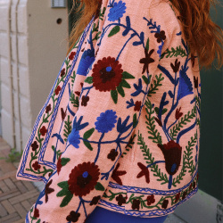 Light Peachy Floral Suzani Jacket 