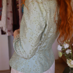 Light Pearl Blue Elegant Jacket | M