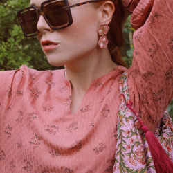 Light Pink Pansy Earrings 