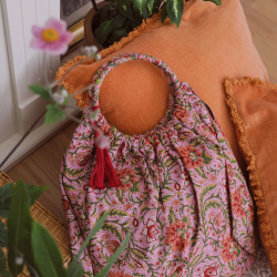 Floral Cotton Reversible Summer Tote 