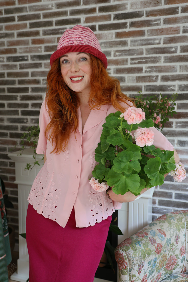 Pink Handmade Knitted Hat | L