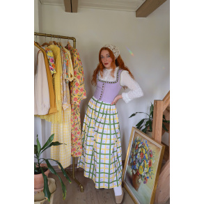 Lilac Deer Cottagecore Vintage Dress | S