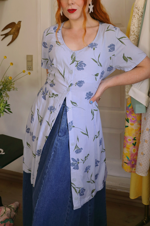 Lilac Floral 90's Vintage Mini | M