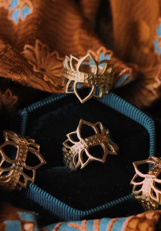 Lotus Brass Ring 