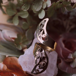 Luna Statement Brass Ring 