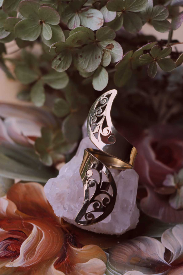 Luna Statement Brass Ring 