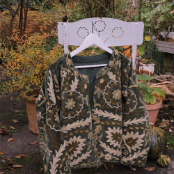 Magical Fall Green Velvet Jacket 