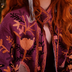 Magical Garden Purple Floral Jacket 