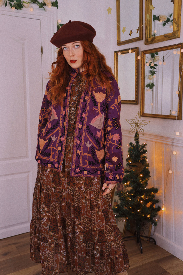 Magical Garden Purple Floral Jacket 