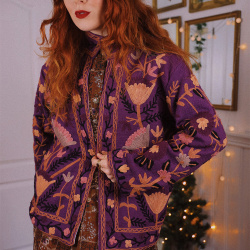 Magical Garden Purple Floral Jacket 