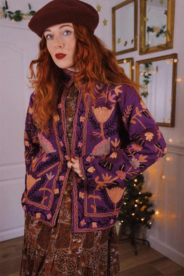Magical Garden Purple Floral Jacket 