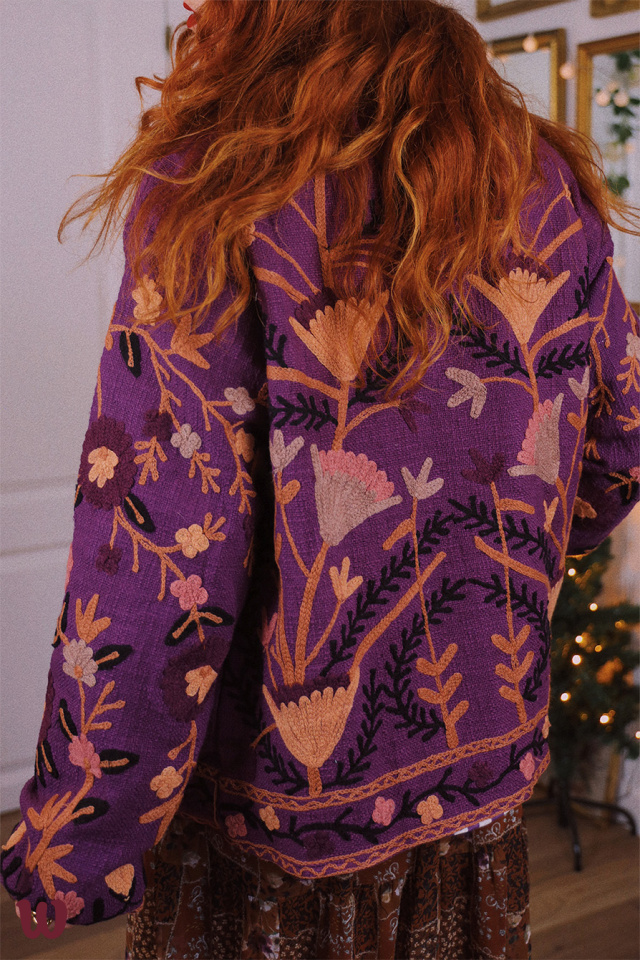 Magical Garden Purple Floral Jacket 