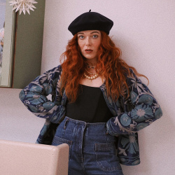 Magical Fall Blue Velvet Jacket