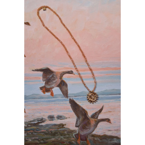 Medal Pearl Necklace 