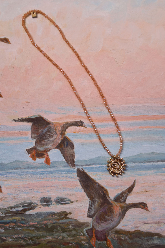 Medal Pearl Necklace 