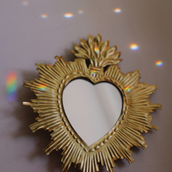 Heart Brass Mirror | Medium
